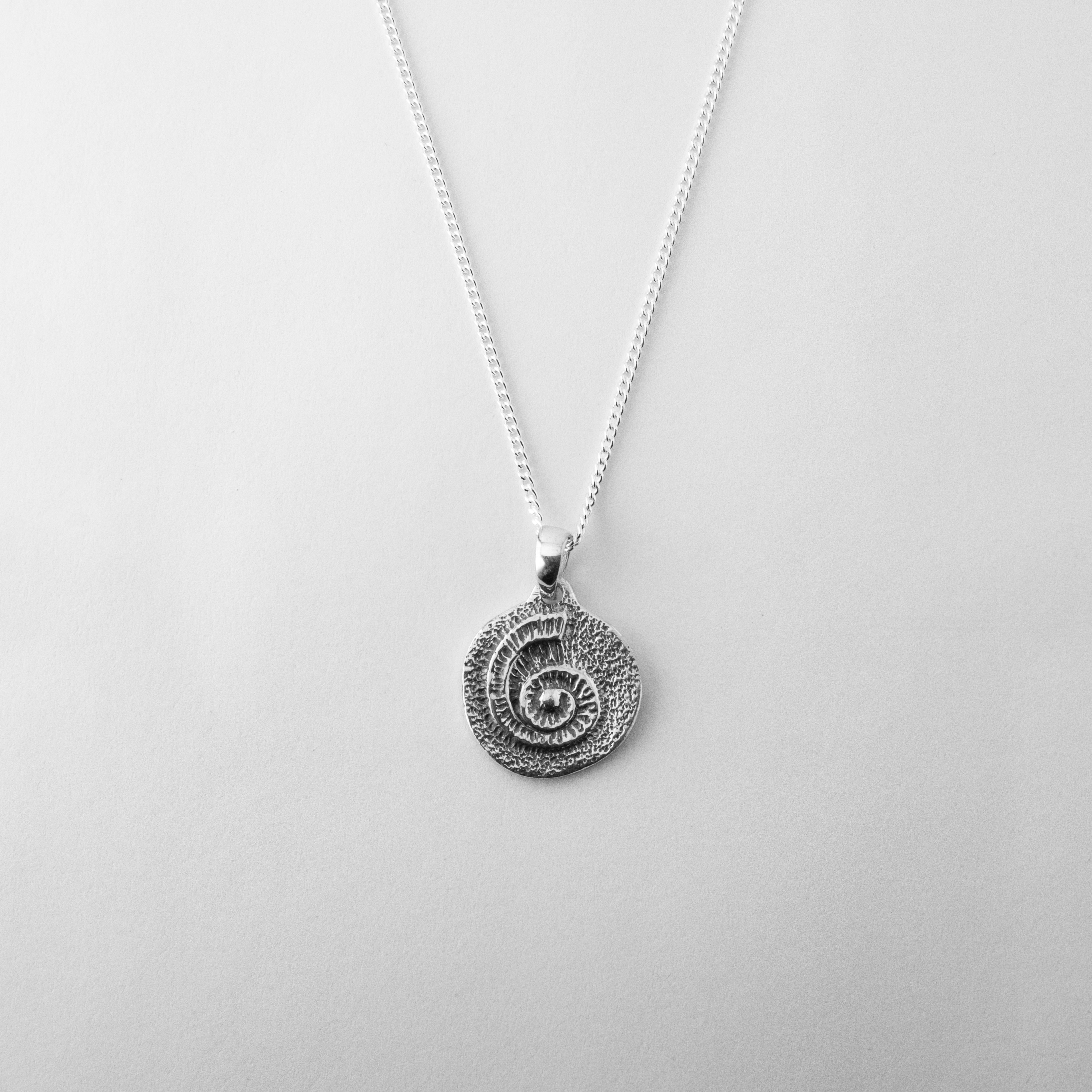 Unique 925 Sterling deals Silver Fossil Necklace